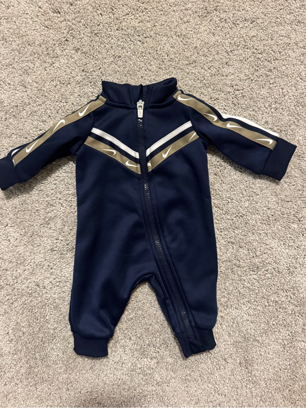 Newborn Nike Navy One-Piece Zip Up